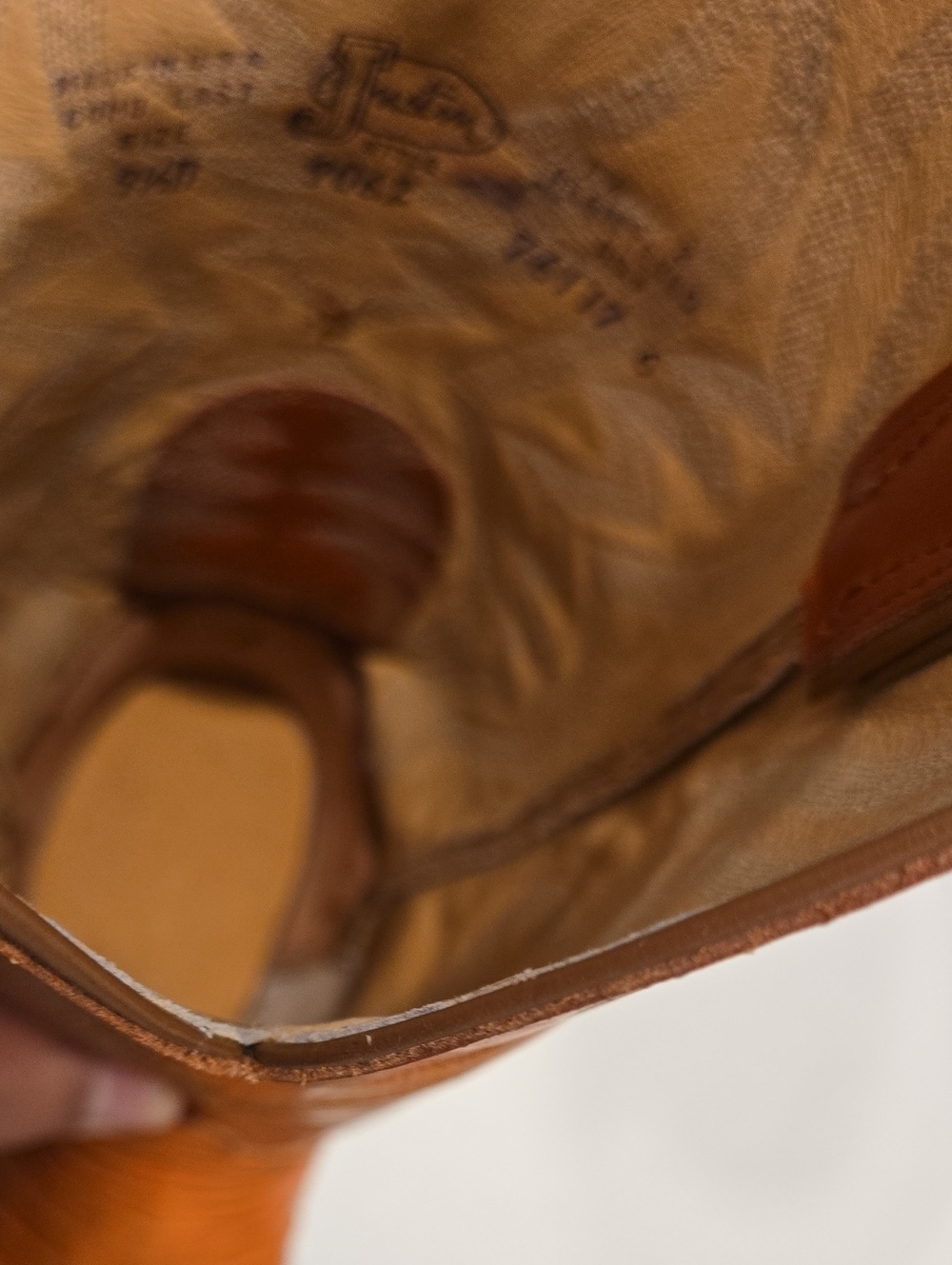 Exotic Leather Justin Boots Men's Cognac Exotic-Textured Cowboy Boots - Picture 7 of 8